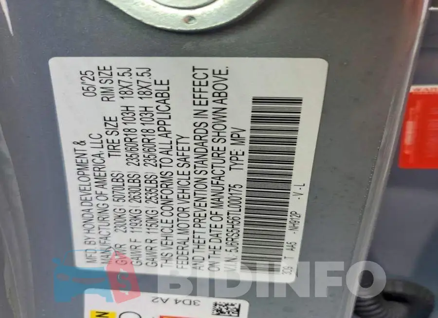 5J6RS5H56TL000175 Photo# 13