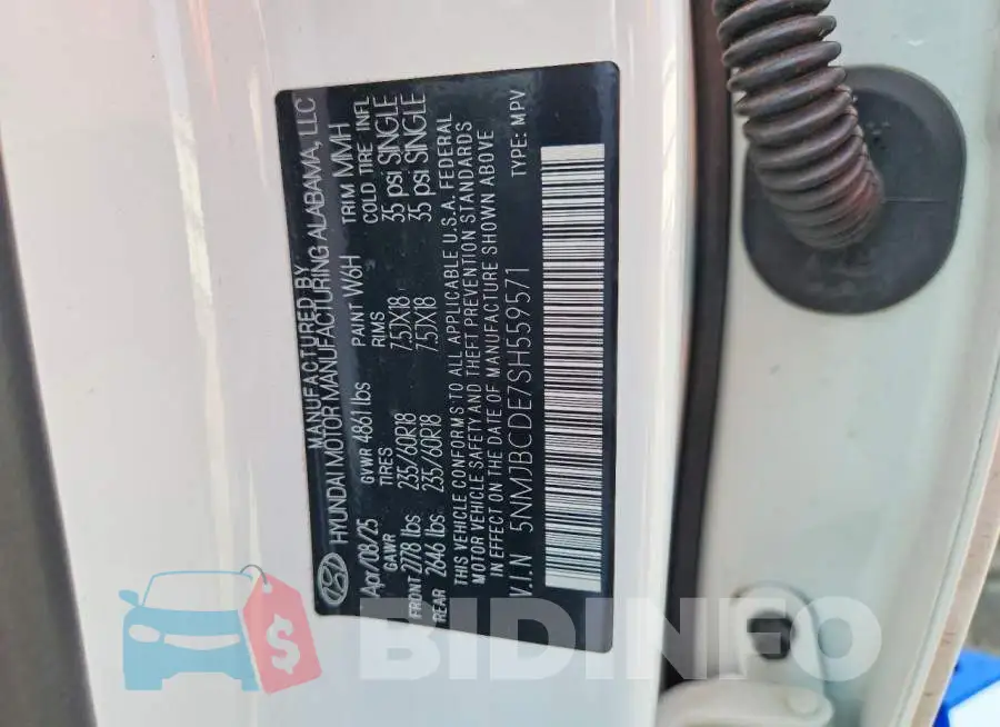 5NMJBCDE7SH559571 Photo# 14