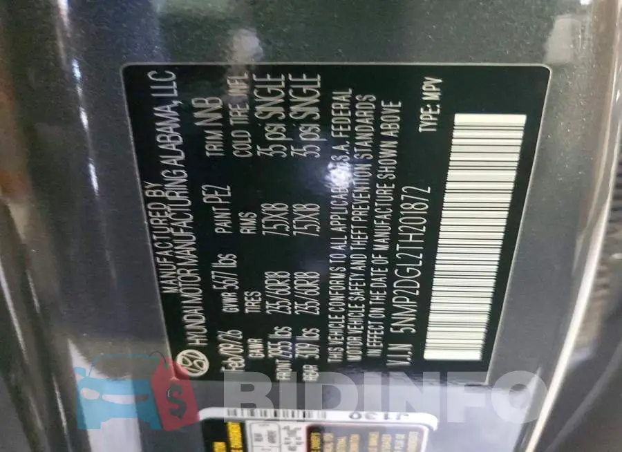 5NMP2DGL2TH201872 Photo# 13