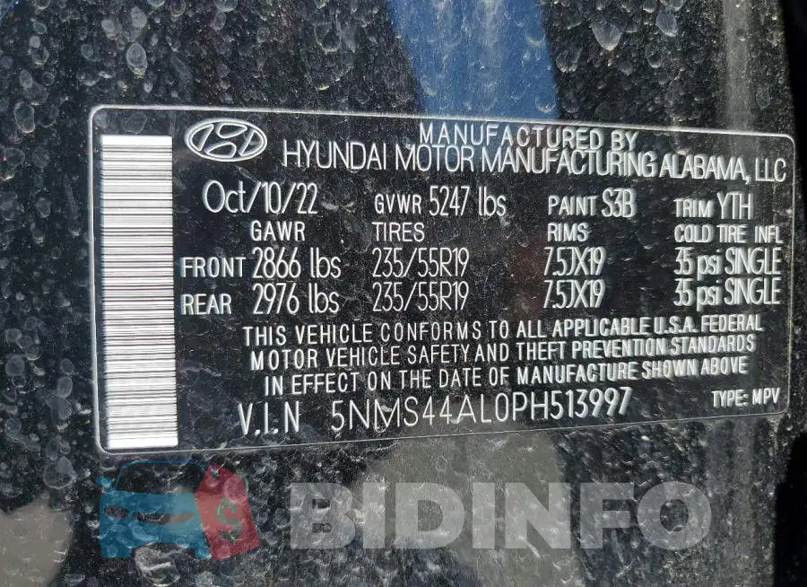 5NMS44AL0PH513997 Photo# 13