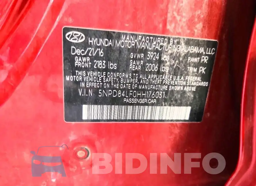5NPD84LF0HH176031 Photo# 12