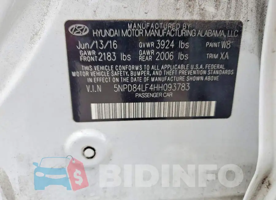 5NPD84LF4HH093783 Photo# 13