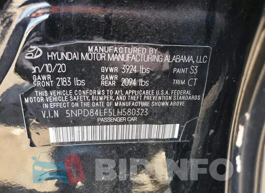 5NPD84LF5LH580323 Photo# 12