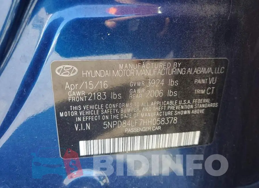 5NPD84LF7HH058378 Photo# 12