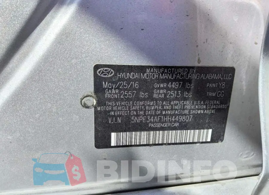 5NPE34AF1HH449807 Photo# 12