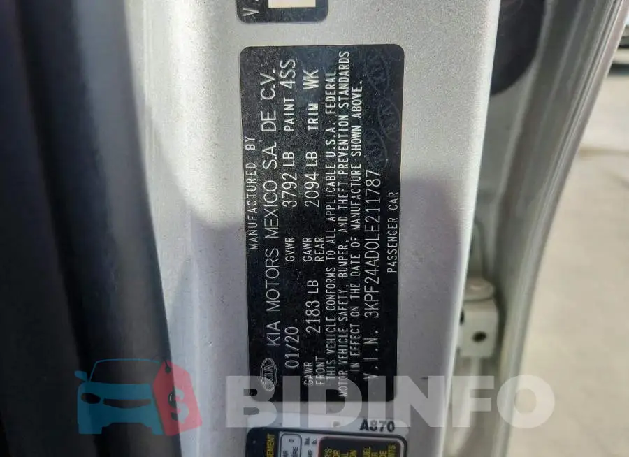 3KPF24AD0LE211787 Photo# 12
