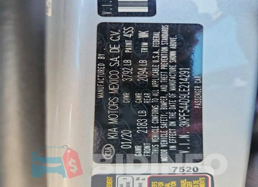3KPF54AD9LE214291 Photo# 12