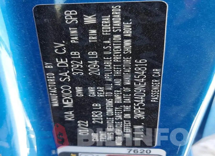 3KPF54AD9NE454816 Photo# 13