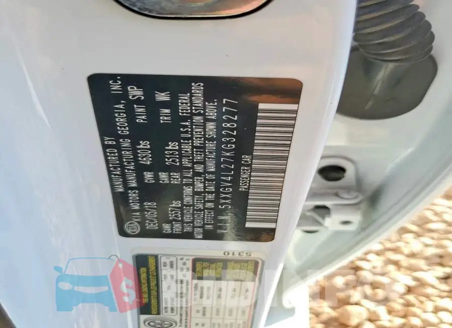 5XXGV4L27KG328277 Photo# 13