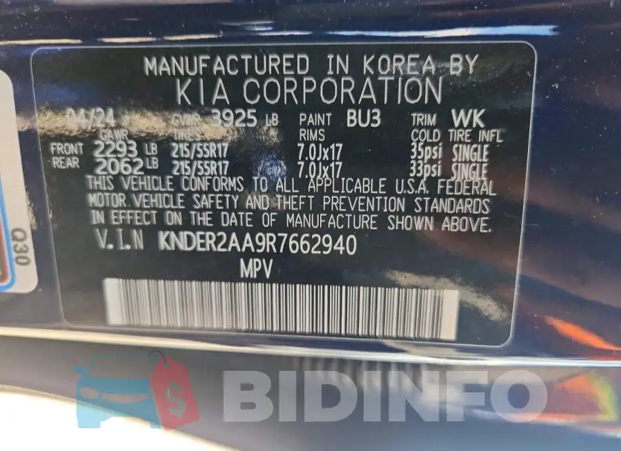 KNDER2AA9R7662940 Photo# 13