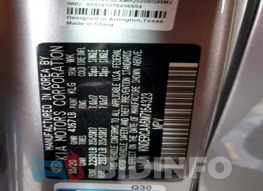 KNDERCAA6M7164323 Photo# 13