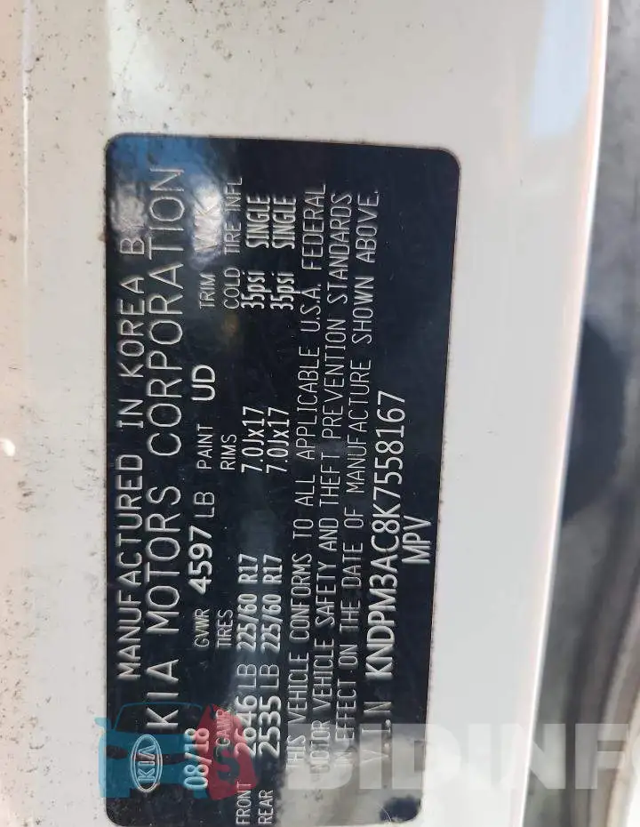 KNDPM3AC8K7558167 Photo# 12