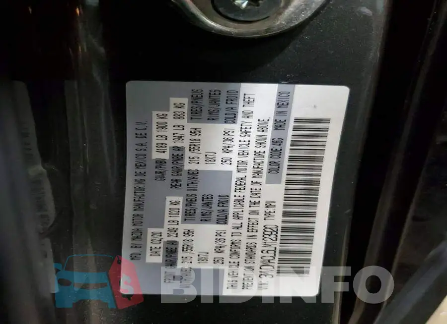 3MVDMACL6LM123920 Photo# 13