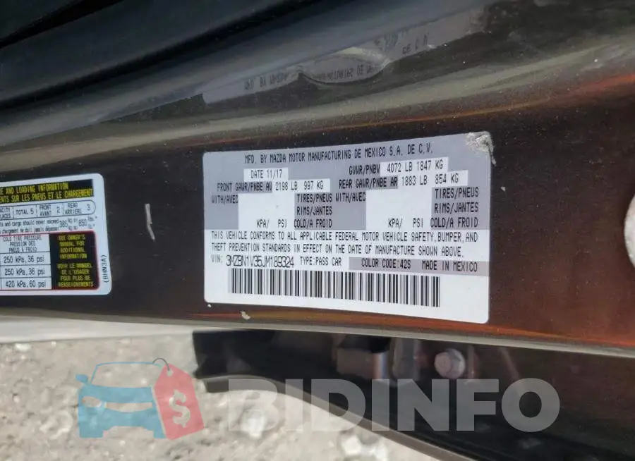 3MZBN1V35JM189324 Photo# 12