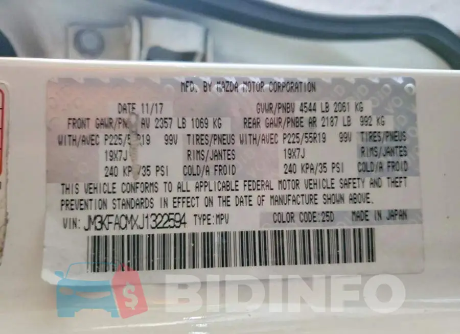 JM3KFACMXJ1322594 Photo# 12