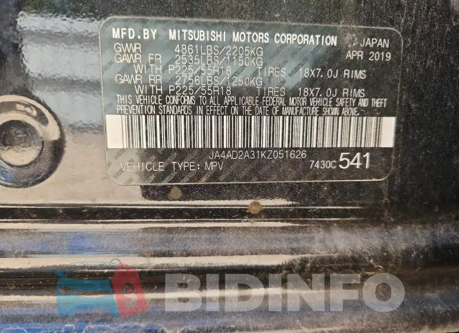 JA4AD2A31KZ051626 Photo# 13