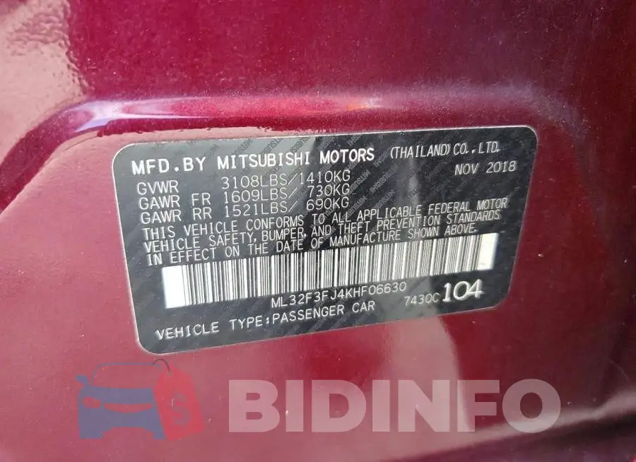 ML32F3FJ4KHF06630 Photo# 12