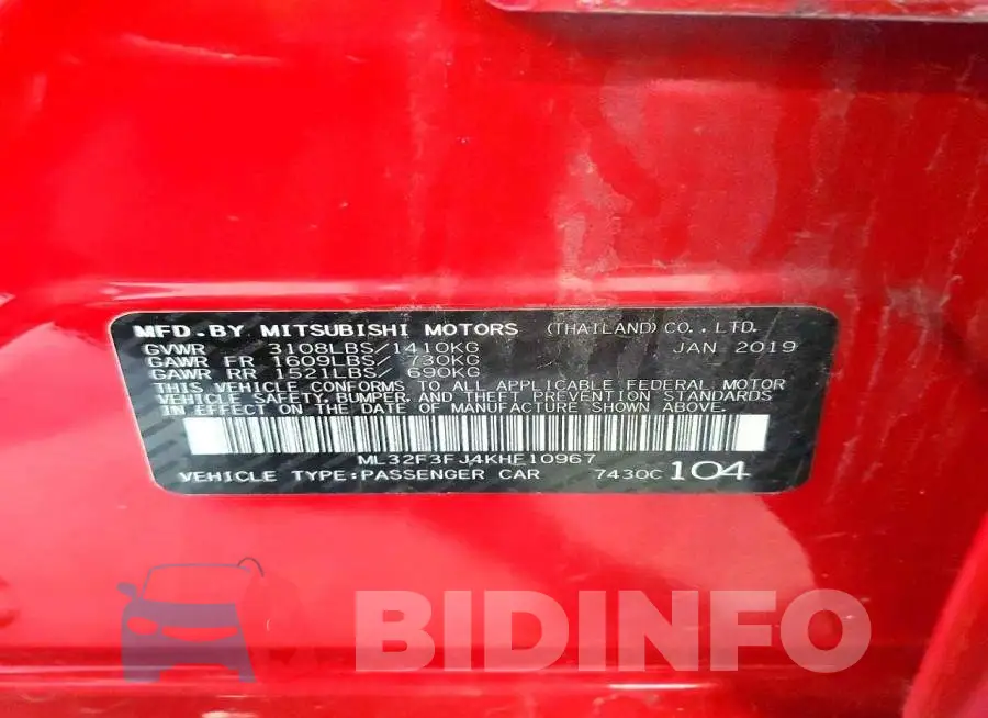 ML32F3FJ4KHF10967 Photo# 12