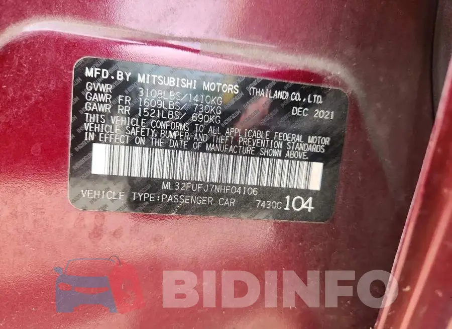 ML32FUFJ7NHF04106 Photo# 12