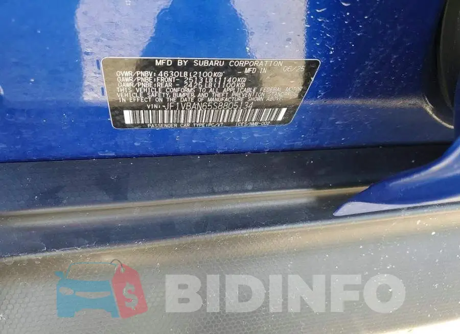 JF1VBAN65S8805134 Photo# 13