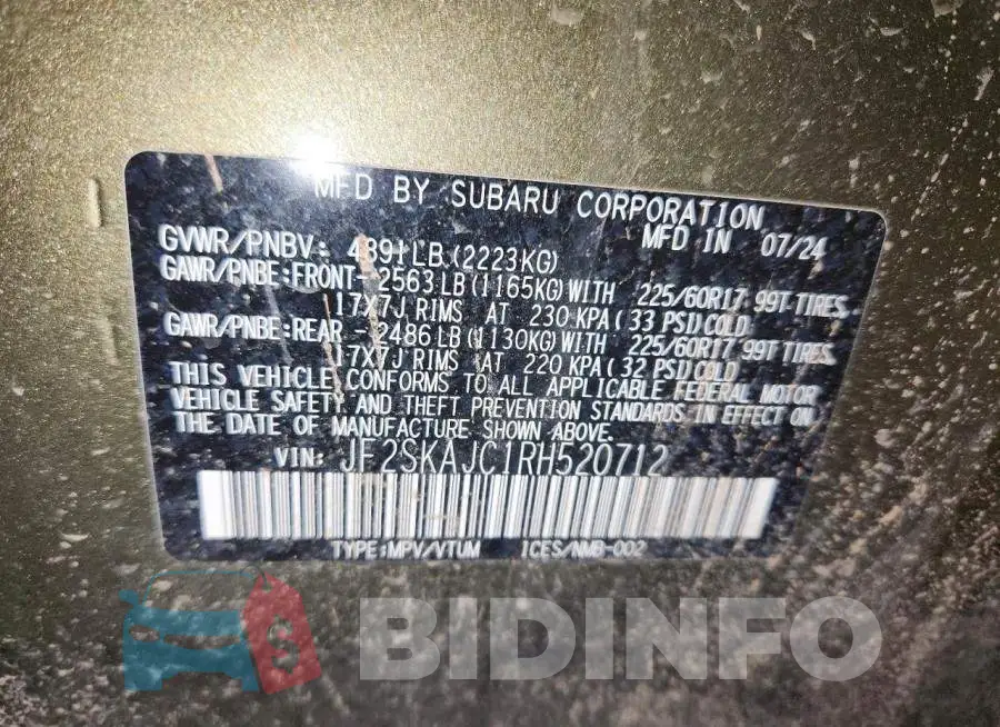 JF2SKAJC1RH520712 Photo# 13