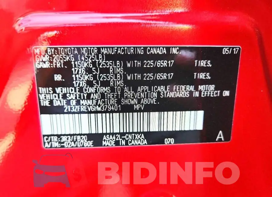 2T3ZFREV6HW379401 Photo# 12