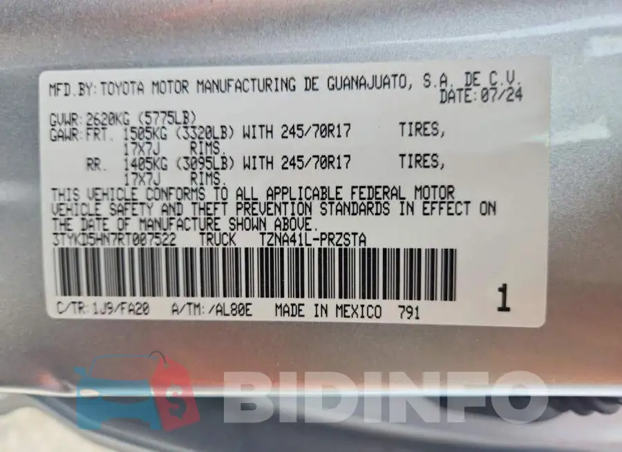 3TYKD5HN7RT007522 Photo# 12