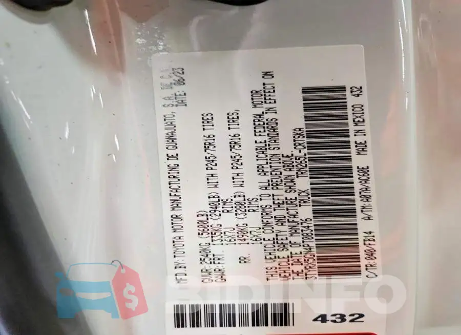 3TYRX5GN4PT083476 Photo# 12