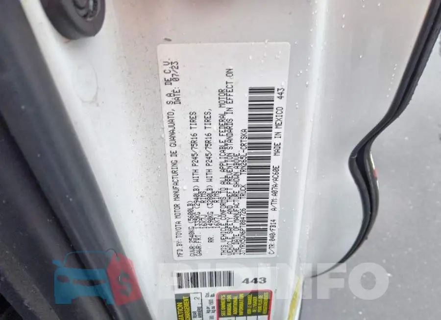 3TYRX5GN6PT084726 Photo# 12