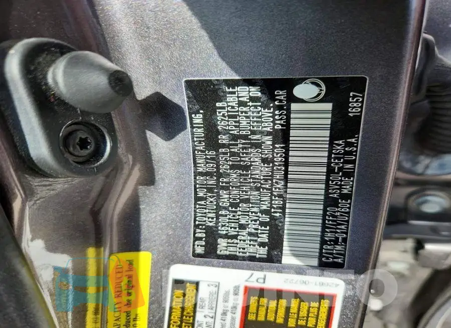 4T1BF1FK7HU319501 Photo# 13