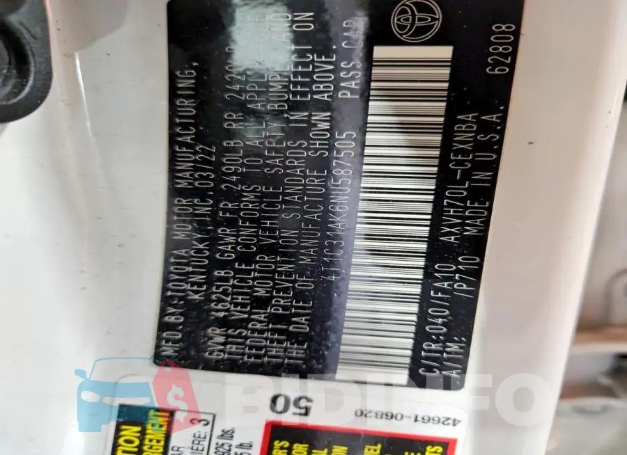 4T1C31AK6NU587505 Photo# 12