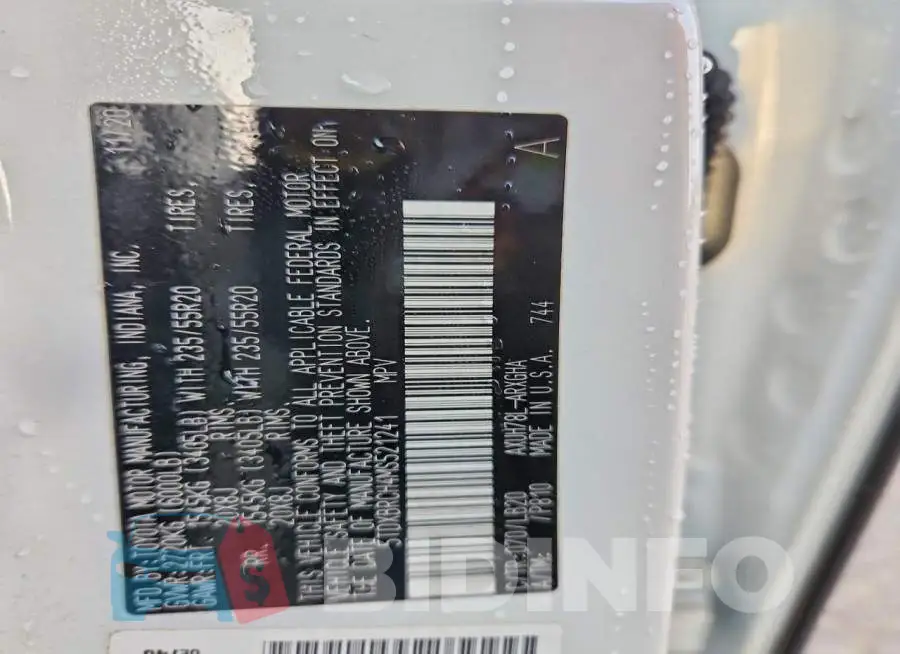 5TDXBRCH4MS521241 Photo# 13