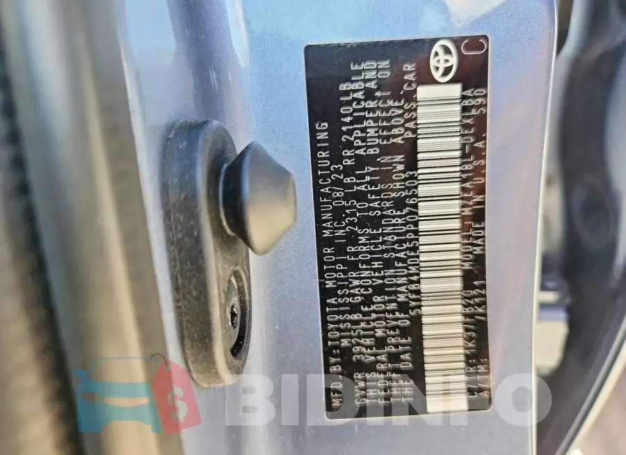5YFB4MDE5PP076503 Photo# 13