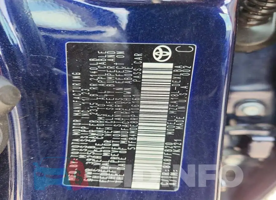 5YFB4MDE8RP106161 Photo# 12
