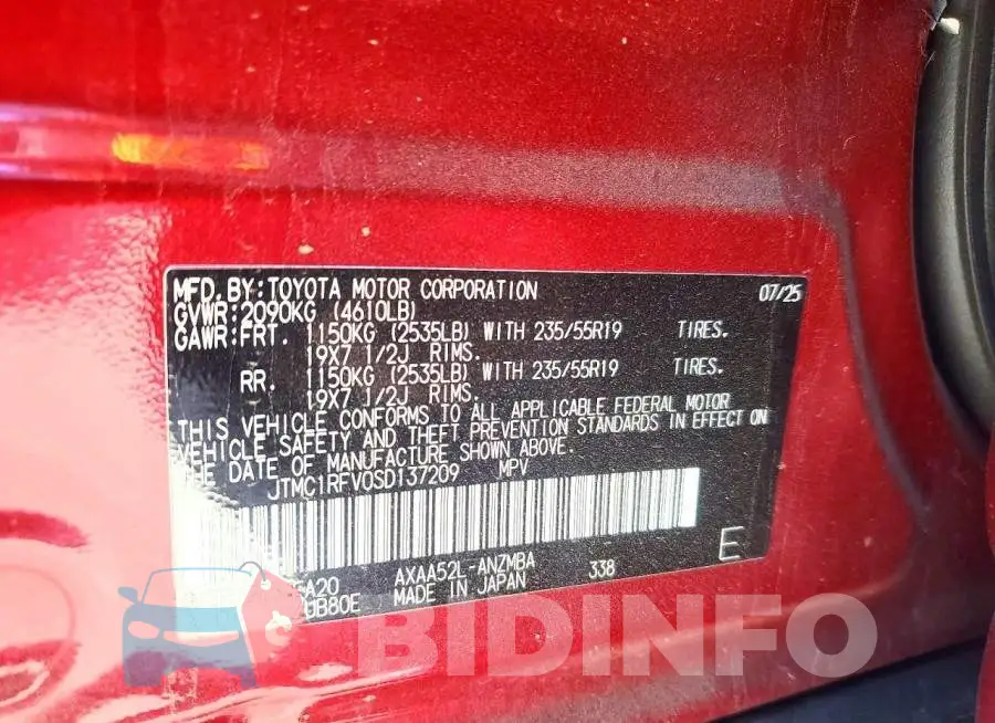 JTMC1RFV0SD137209 Photo# 13