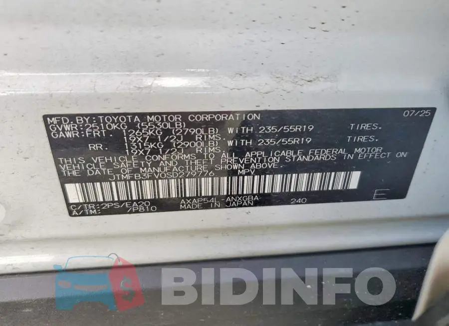 JTMFB3FV0SD279776 Photo# 13