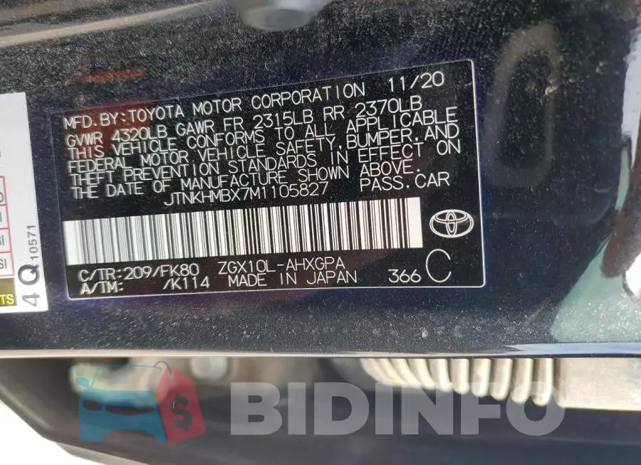 JTNKHMBX7M1105827 Photo# 13