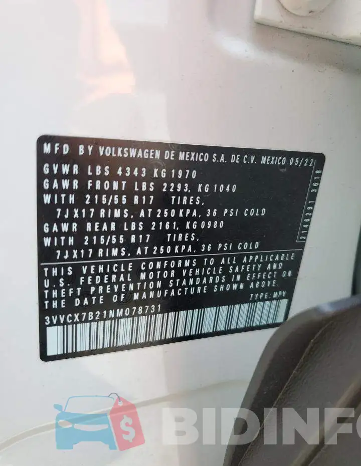 3VVCX7B21NM078731 Photo# 13