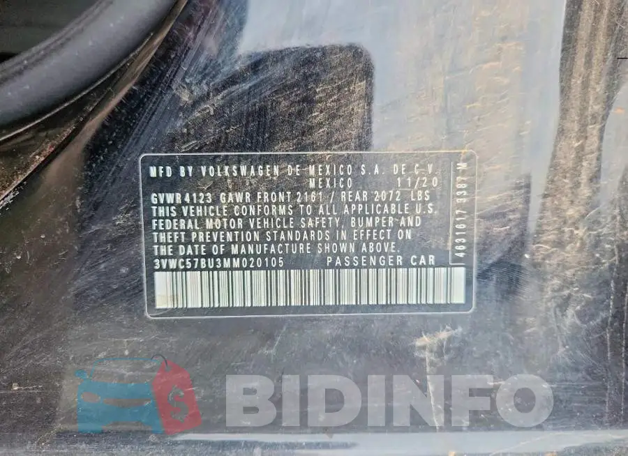 3VWC57BU3MM020105 Photo# 12