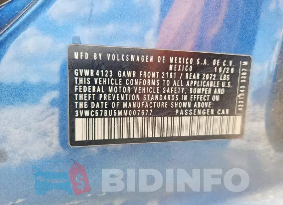 3VWC57BU5MM007677 Photo# 12