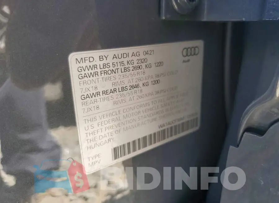 WA1AUCF36M1120536 Photo# 13