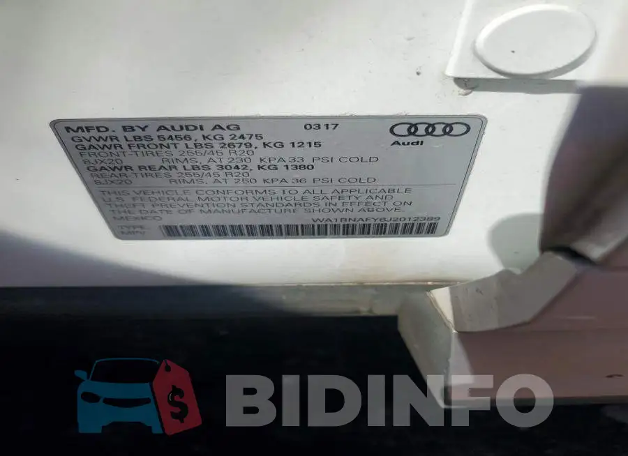 WA1BNAFY6J2012389 Photo# 13