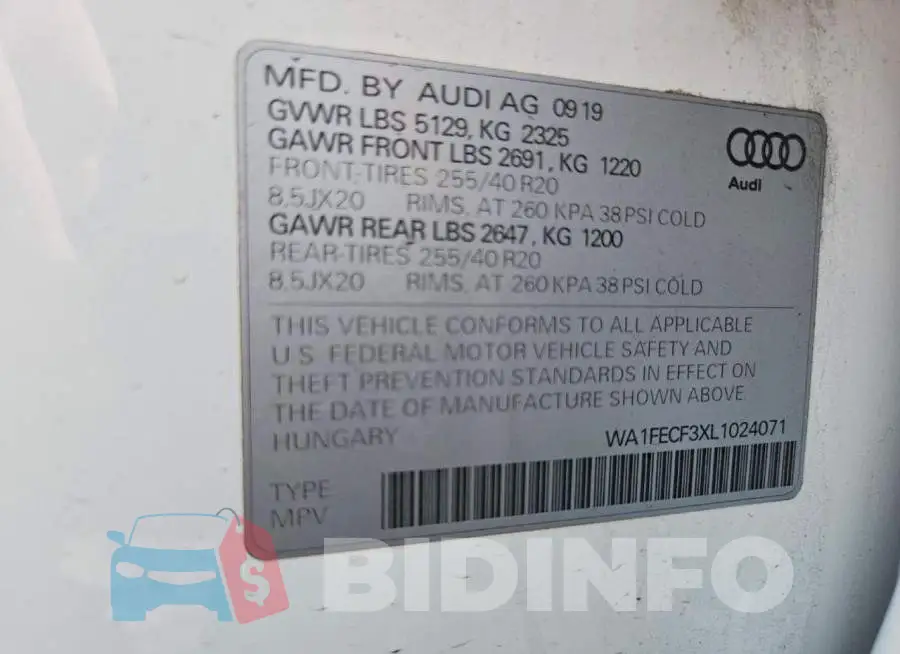 WA1FECF3XL1024071 Photo# 13