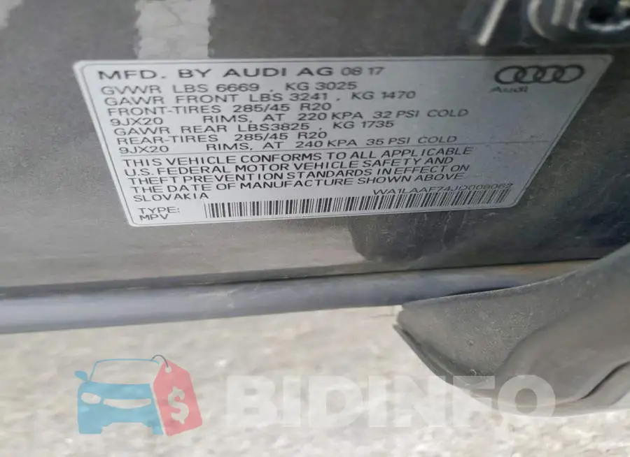WA1LAAF74JD008062 Photo# 13