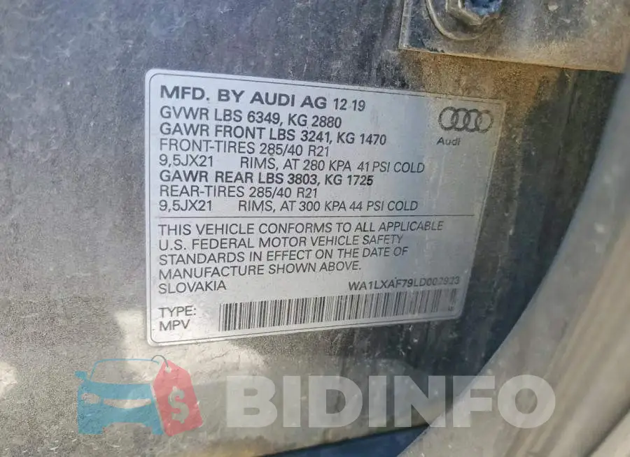 WA1LXAF79LD002923 Photo# 13