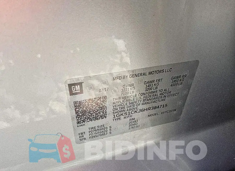 1GKS1CKJ6HR384715 Photo# 13