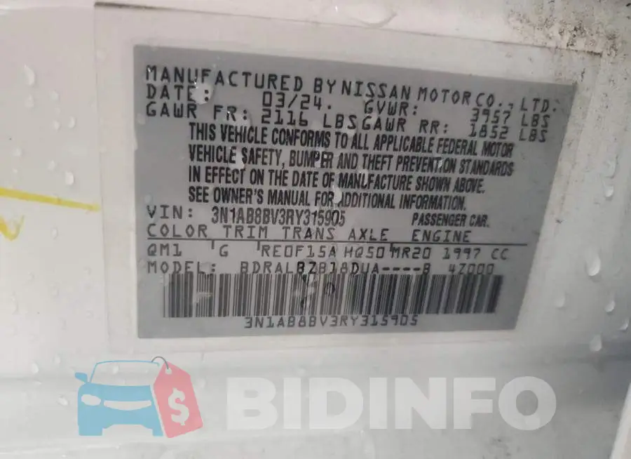 3N1AB8BV3RY315905 Photo# 12
