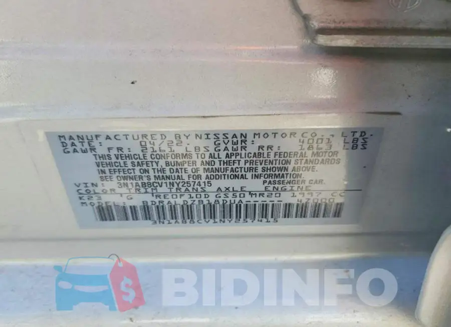 3N1AB8CV1NY257415 Photo# 12