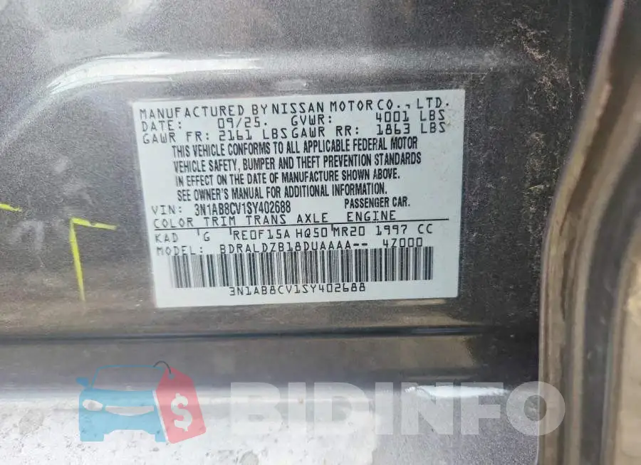 3N1AB8CV1SY402688 Photo# 12