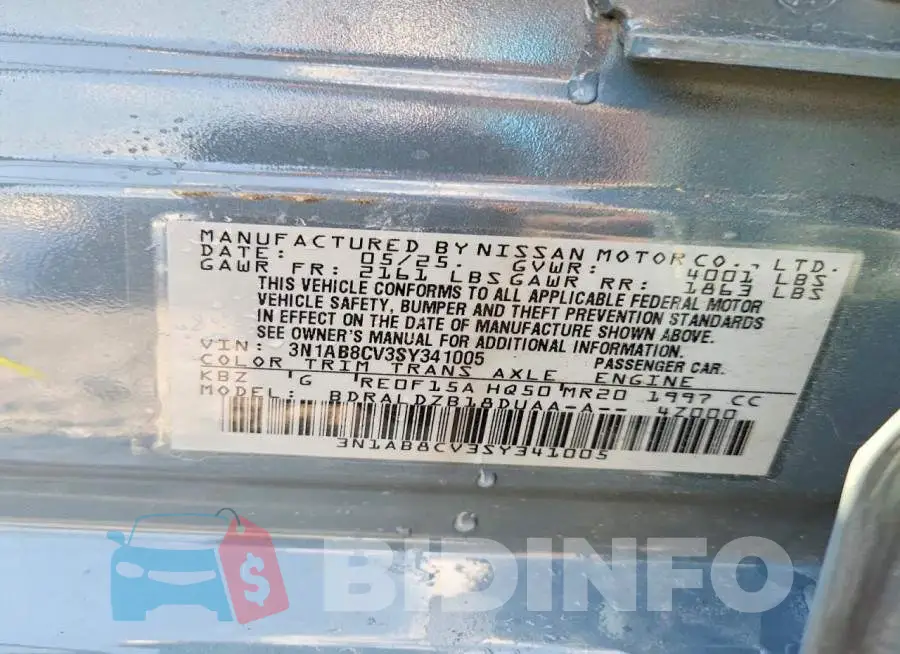 3N1AB8CV3SY341005 Photo# 12